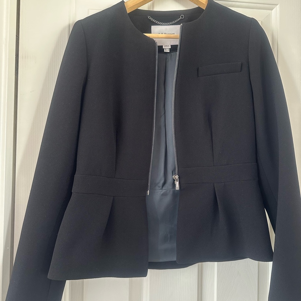 LK Bennett Elegant Black Peplum Blazer